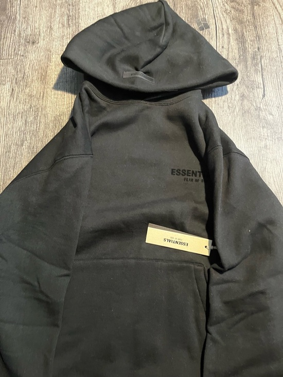 Essentials Other - Essentials Black Logo Pullover Hoodie